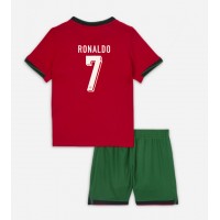 Koszulka piłkarska Portugalia Cristiano Ronaldo #7 Strój Domowy dla dzieci ME 2024 tanio Krótki Rękaw (+ Krótkie spodenki)